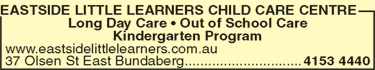 Eastside Little Learners Child Care Centre - Insurer Find 1