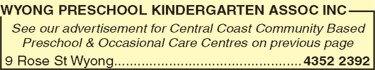 Wyong Preschool Kindergarten Assoc Inc - Insurer Find 2